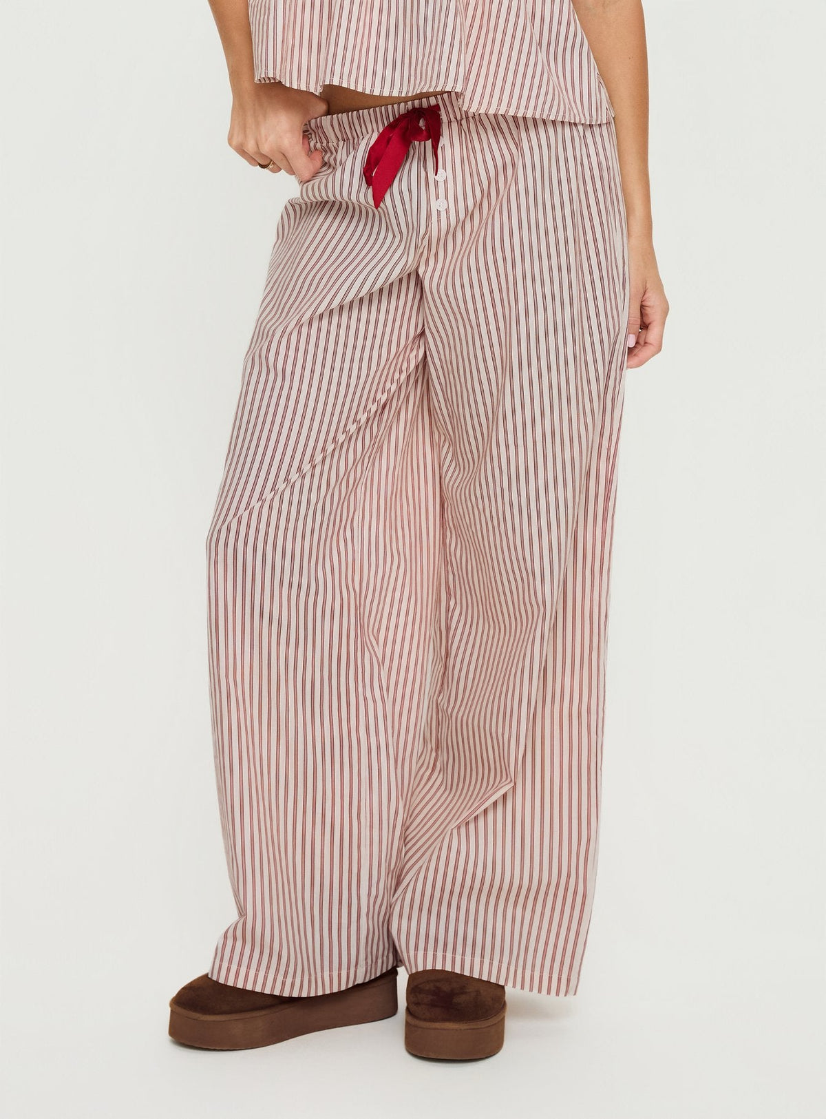 Chill Club Sleep Relaxed Pants Red / White Stripe