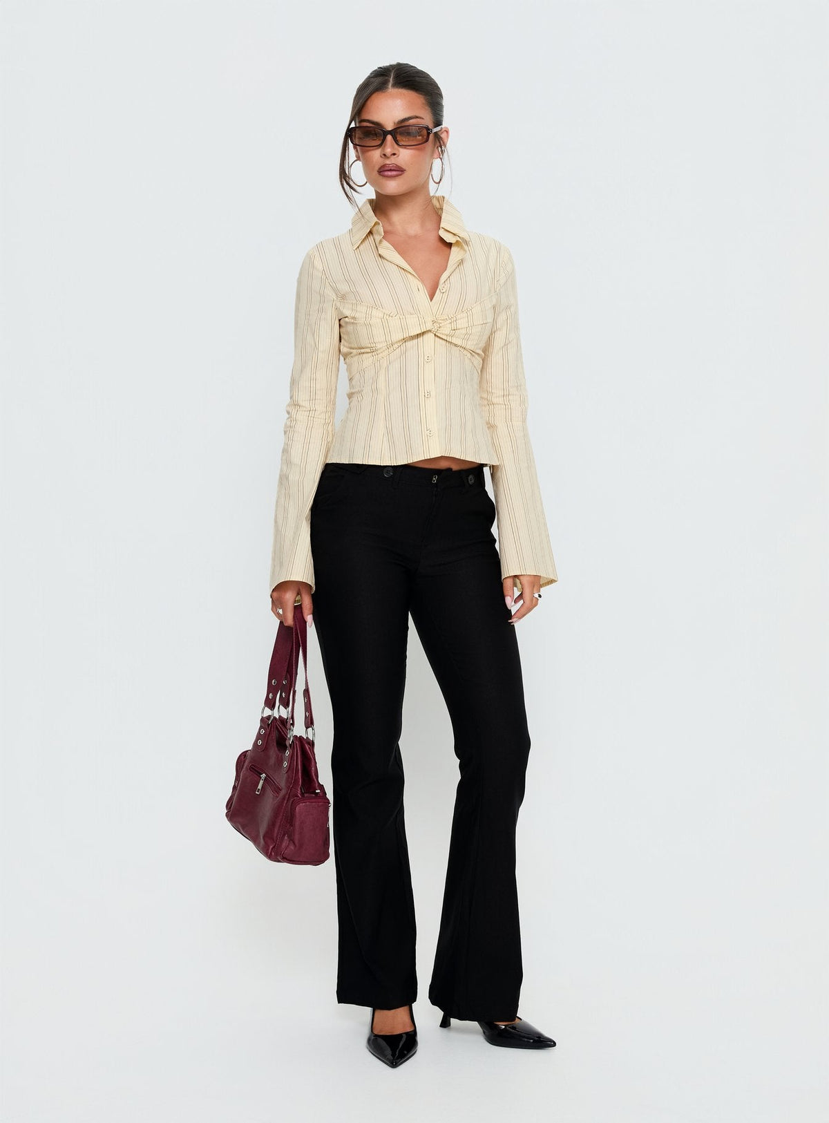 Dariana Flare Pants Black