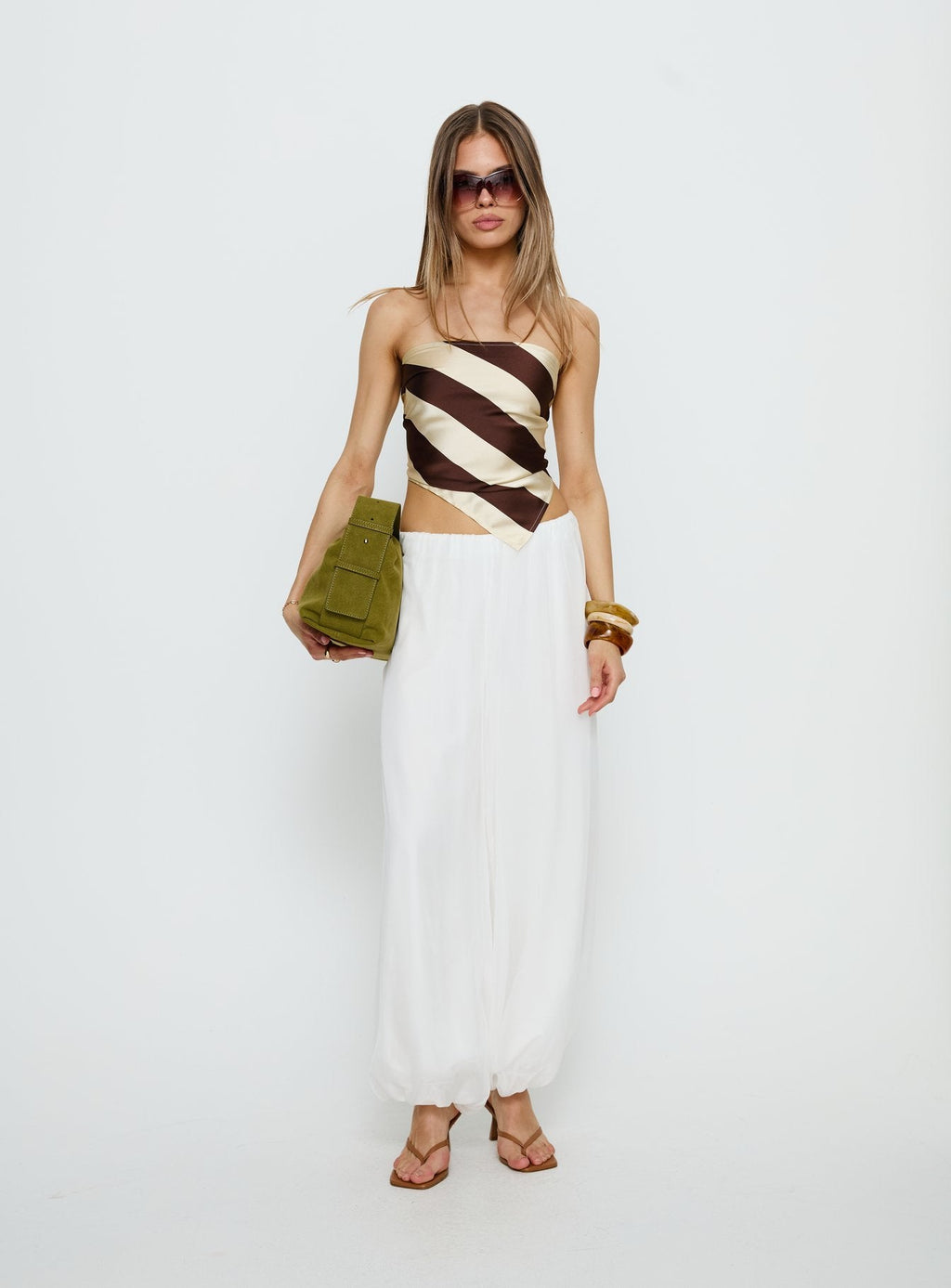 Mirosa Balloon Leg Pants White
