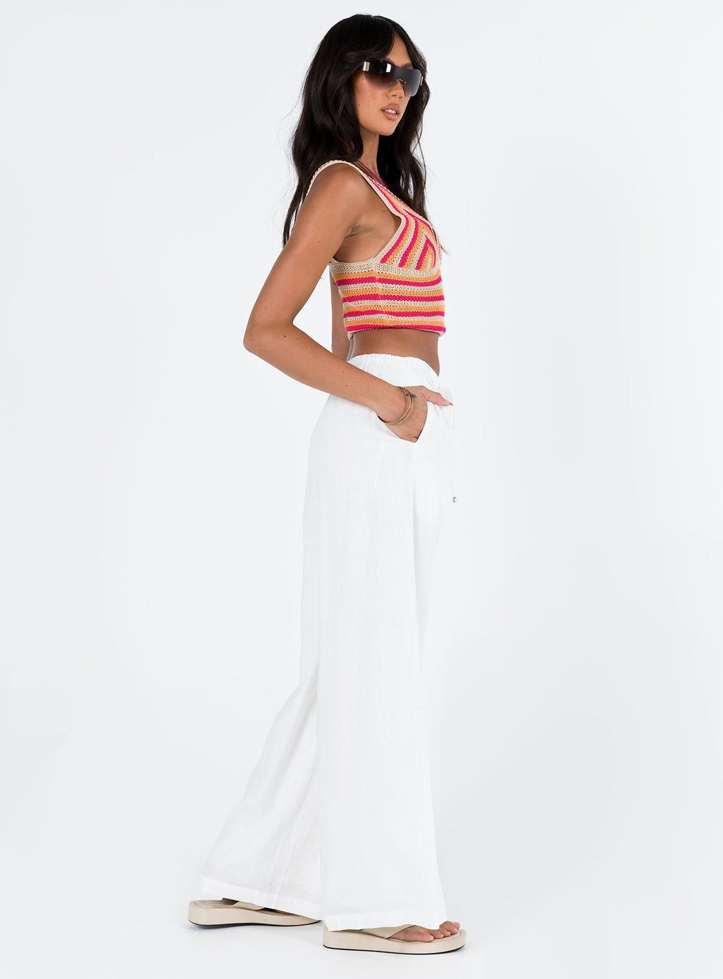 Ogilvie Linen Blend Pants White