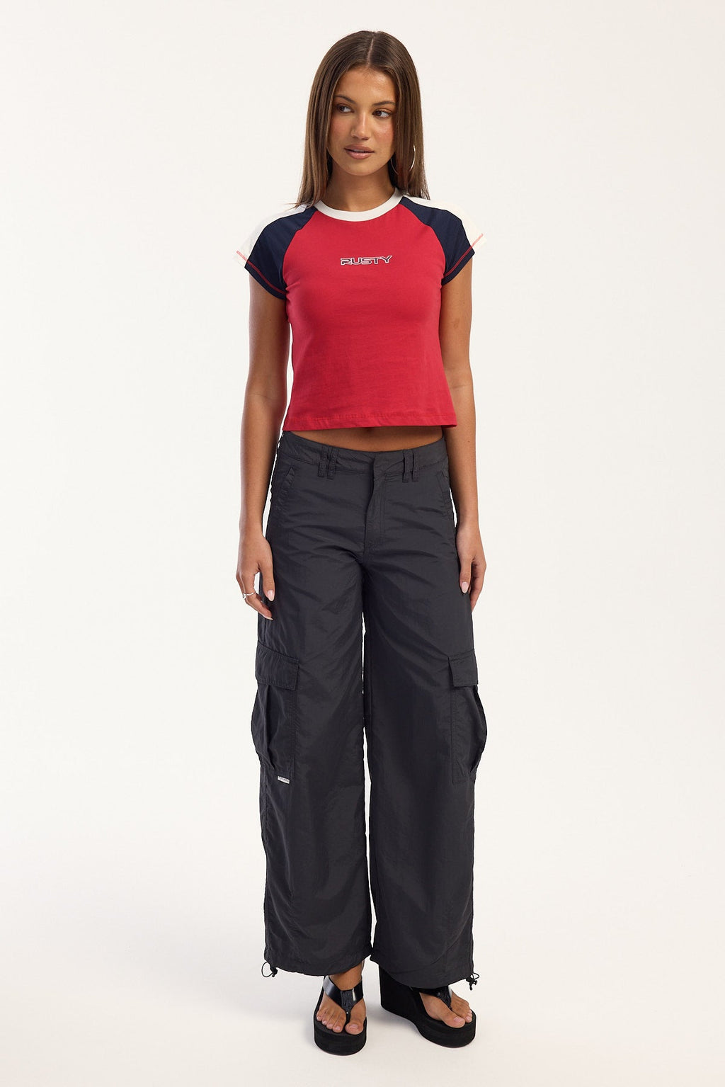 Rusty Bradley Mini Cap Sleeve Tee Red