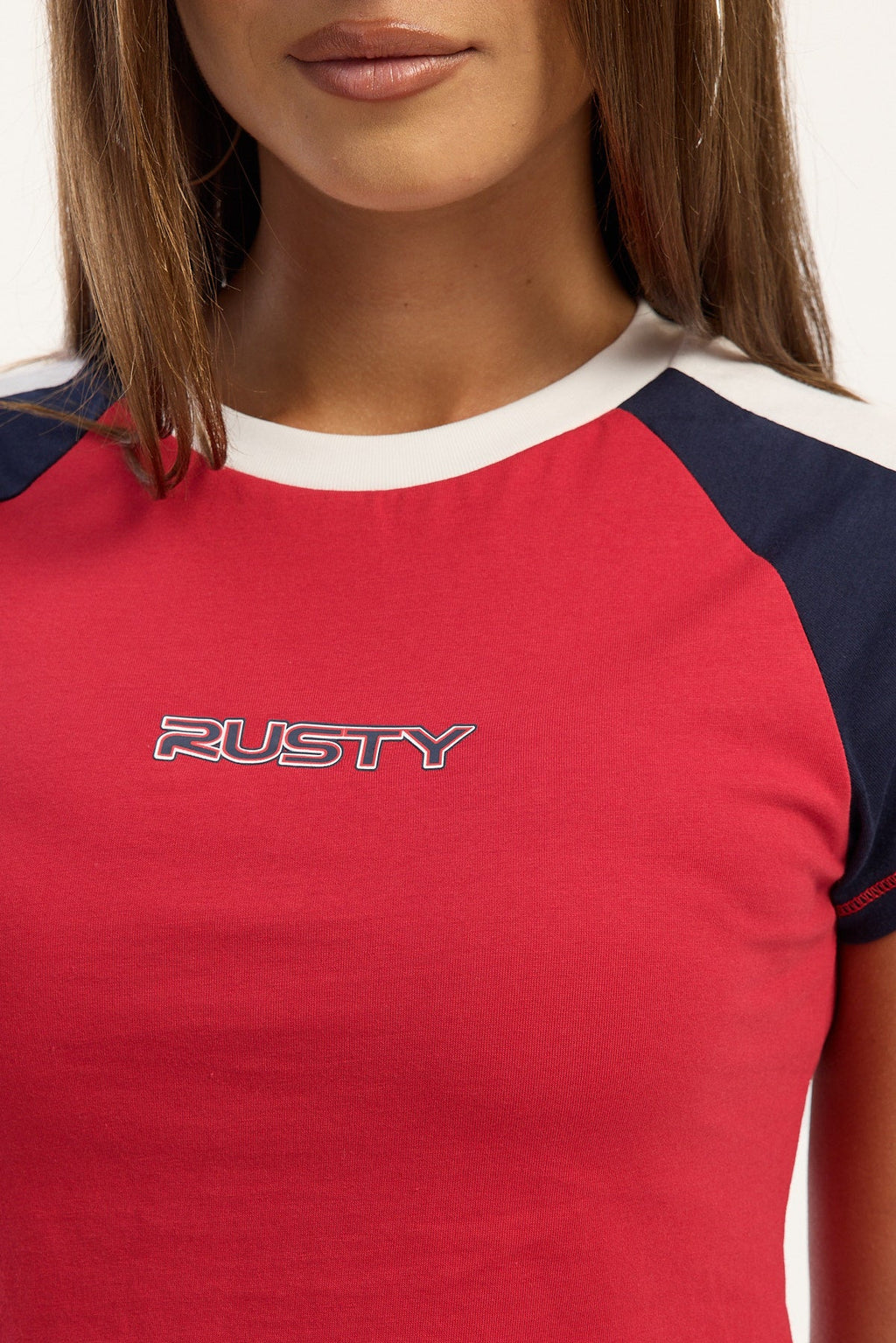 Rusty Bradley Mini Cap Sleeve Tee Red