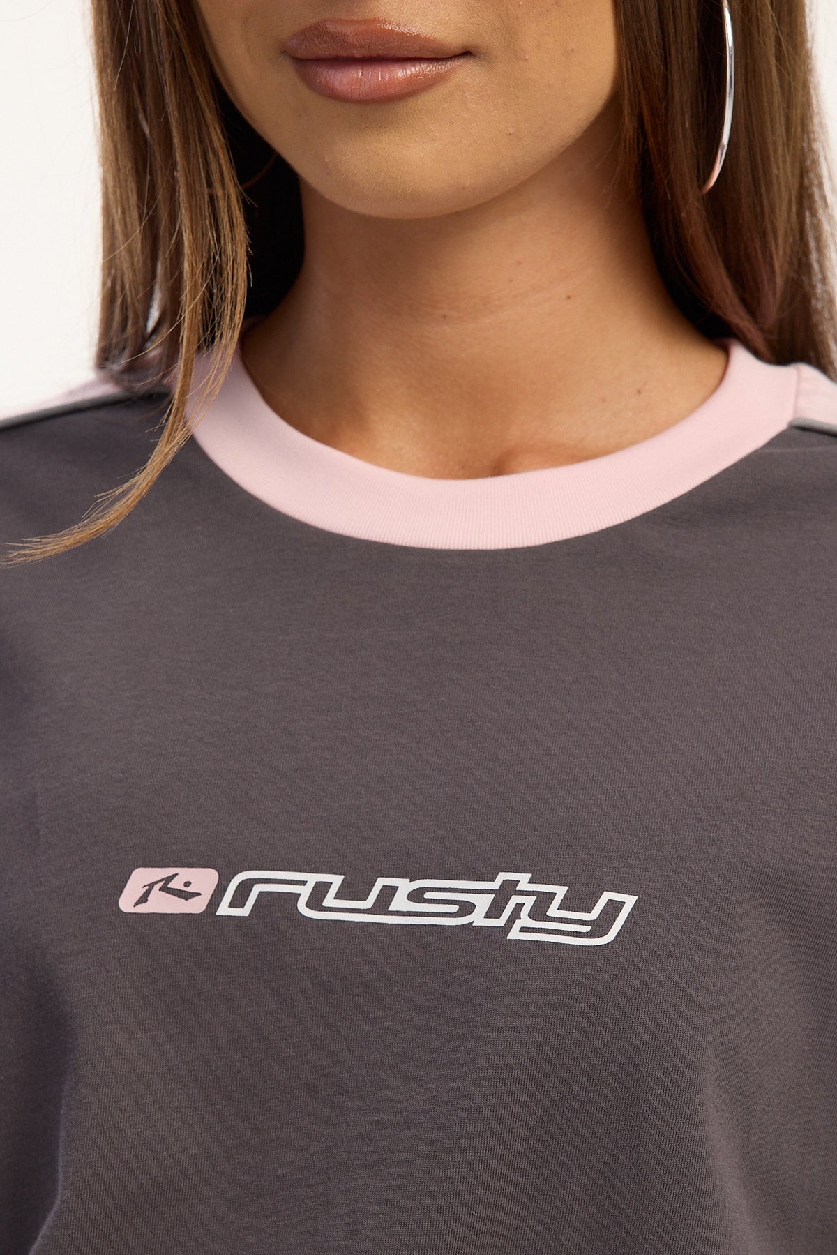 Rusty New Break 220 Oversized Tee Carbon