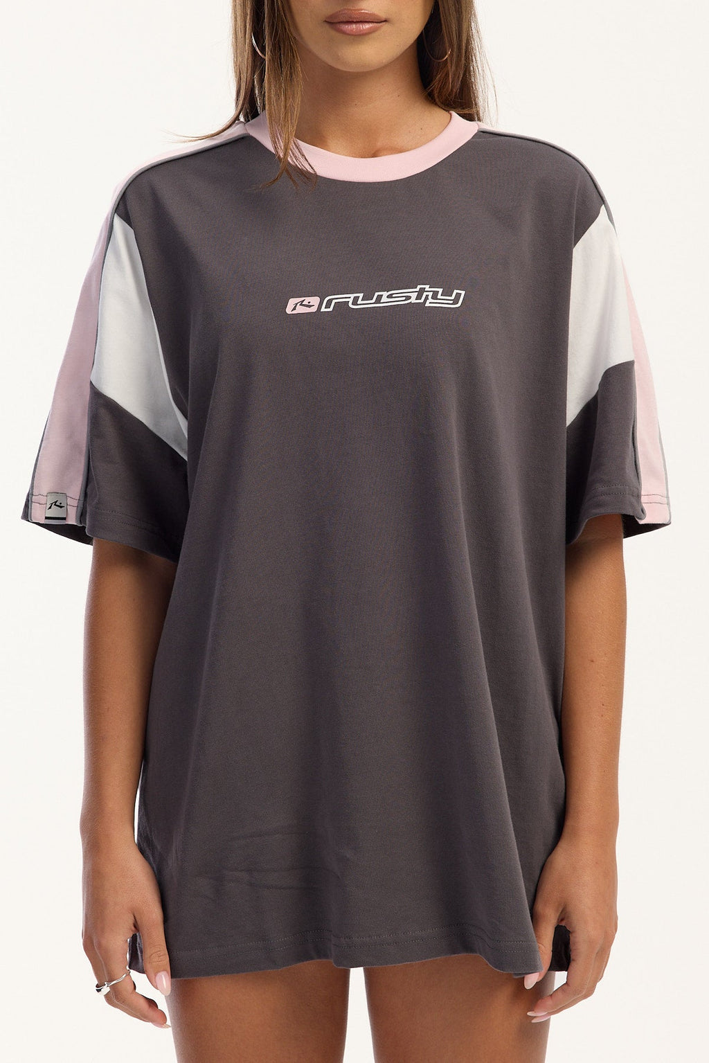 Rusty New Break 220 Oversized Tee Carbon