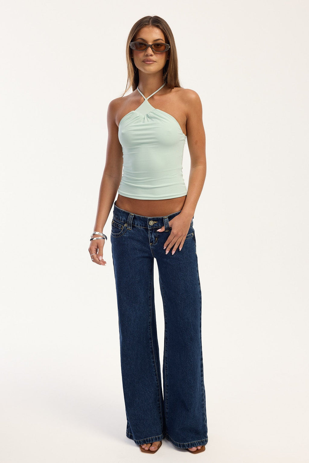 Perfect Stranger Asha Halter Top Mint