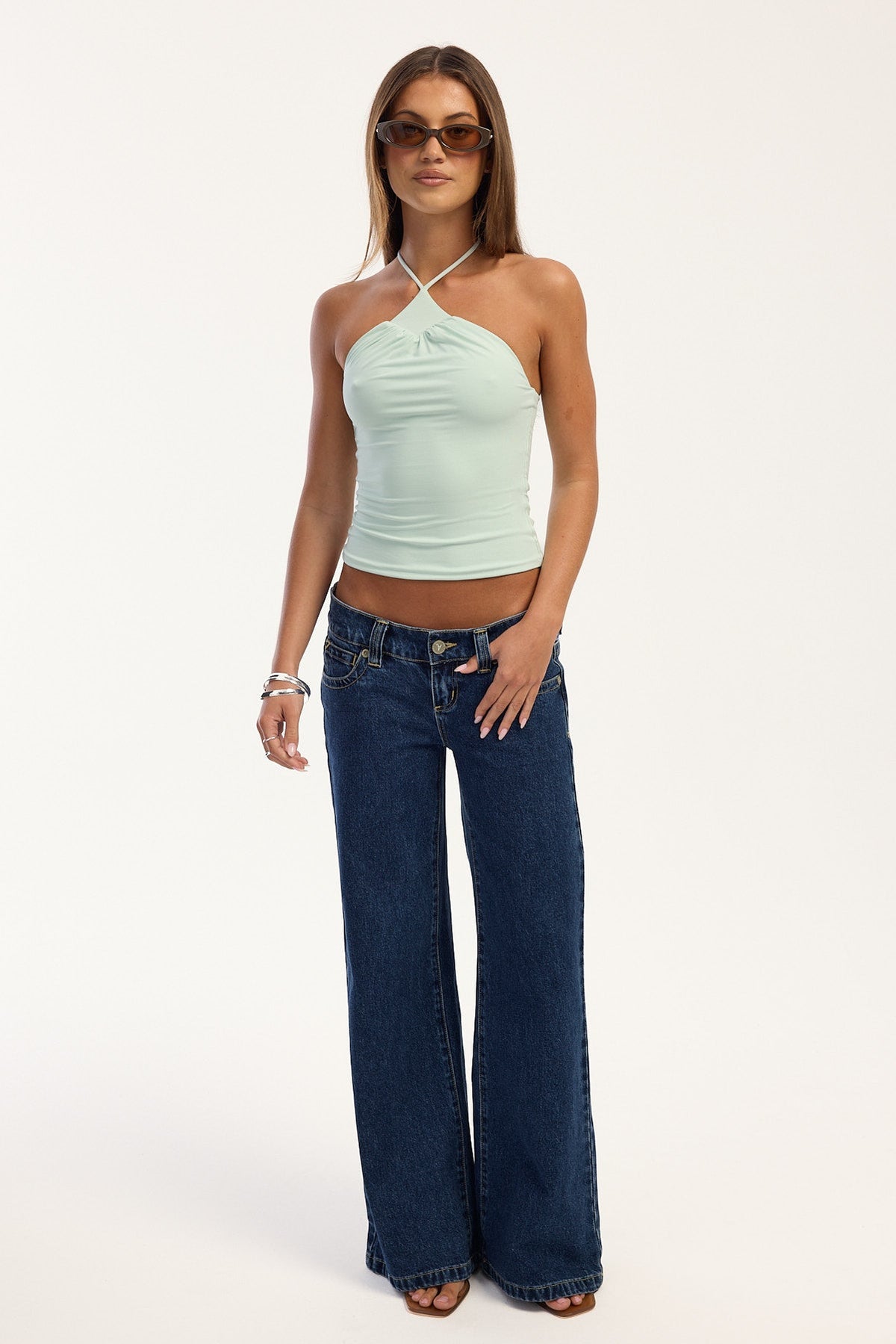 Perfect Stranger Asha Halter Top Mint
