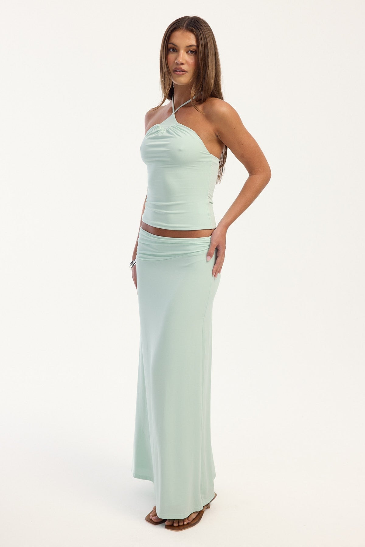 Perfect Stranger Asha Maxi Skirt Mint