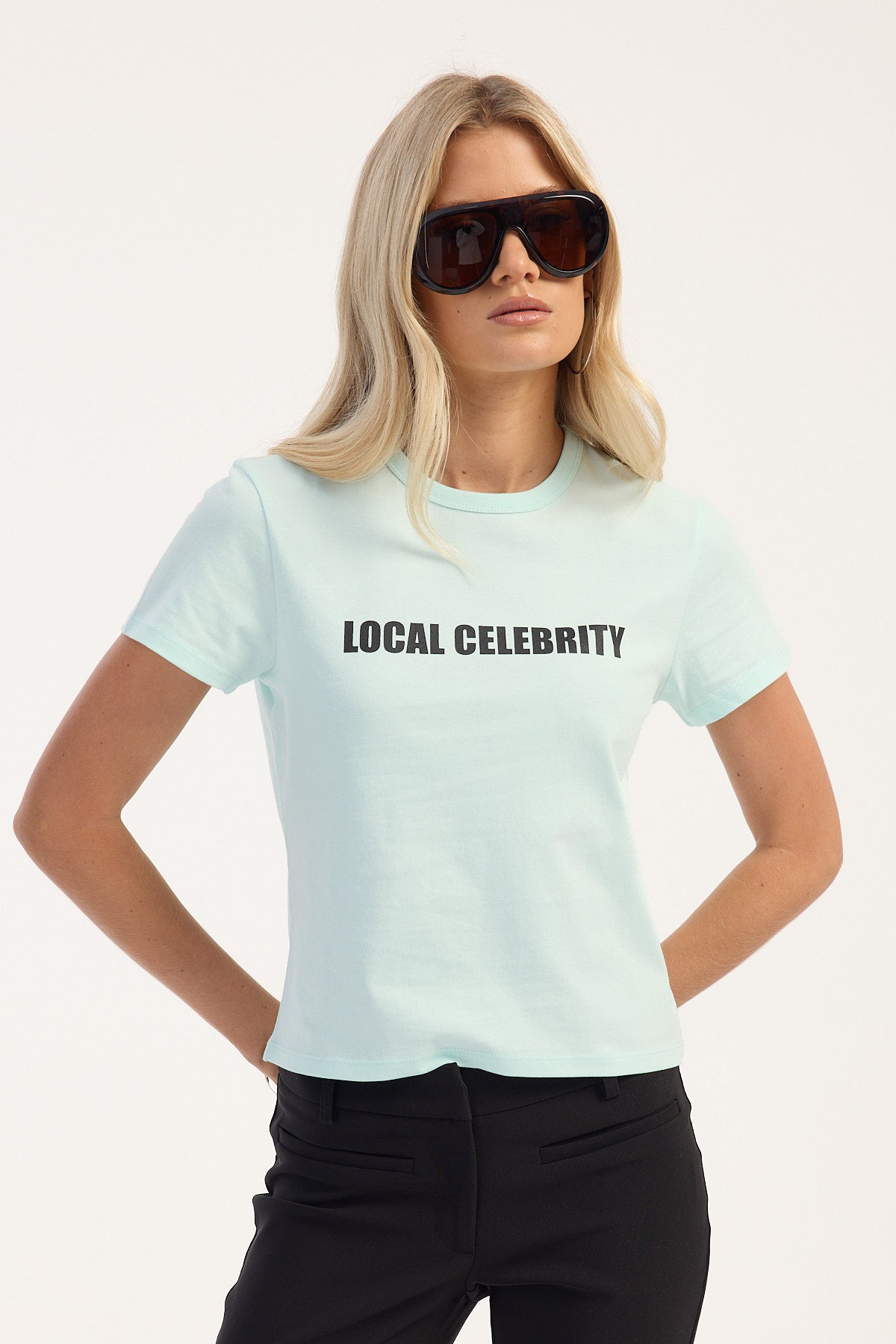 Luck + Trouble Local Celebrity Relaxed T-shirt Blue