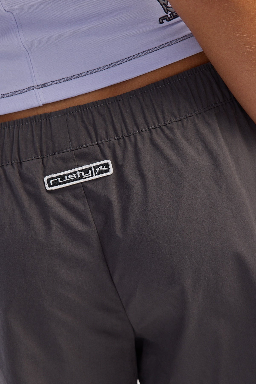 Rusty Played Low Rise Capri Track Pant Carbon