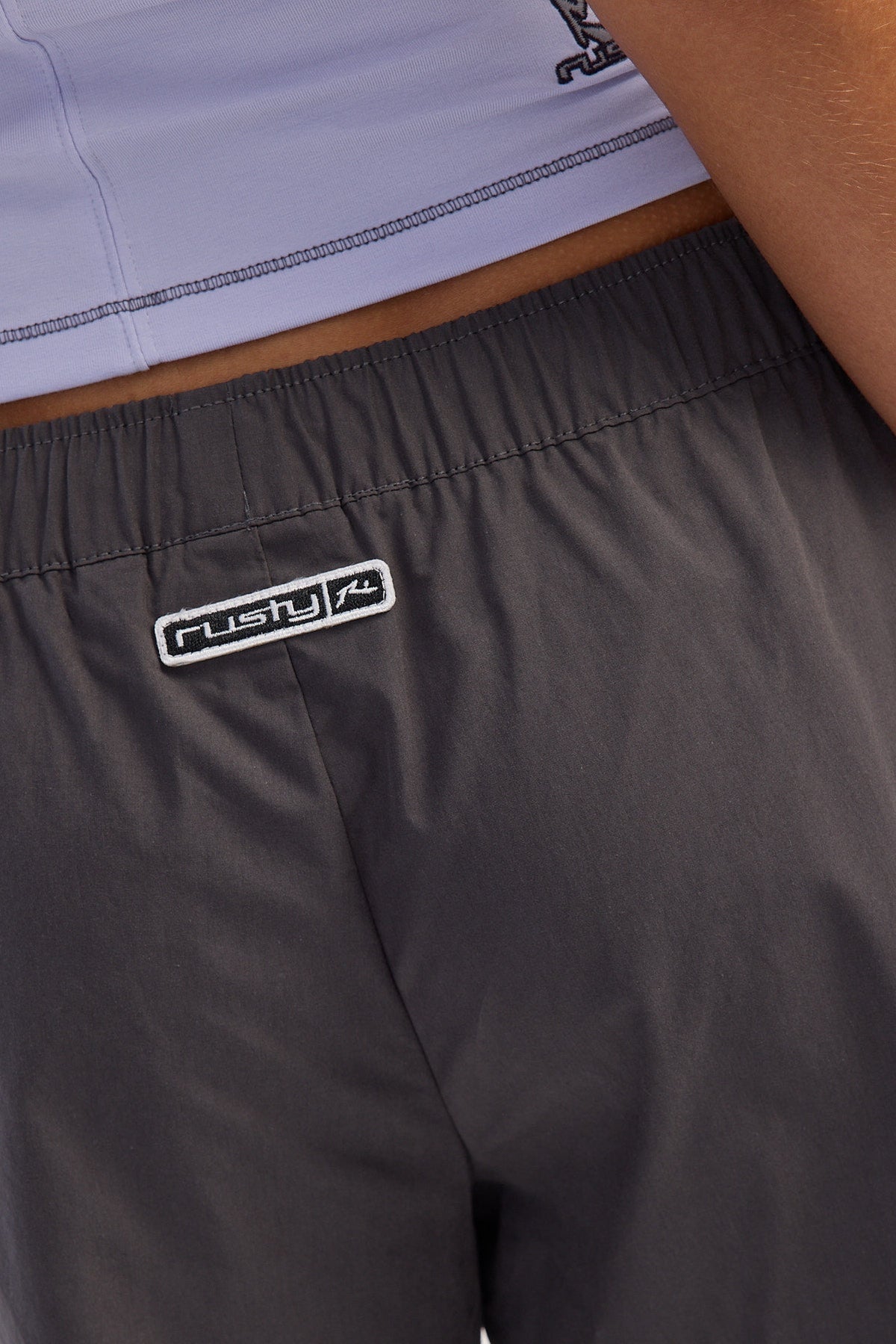 Rusty Played Low Rise Capri Track Pant Carbon