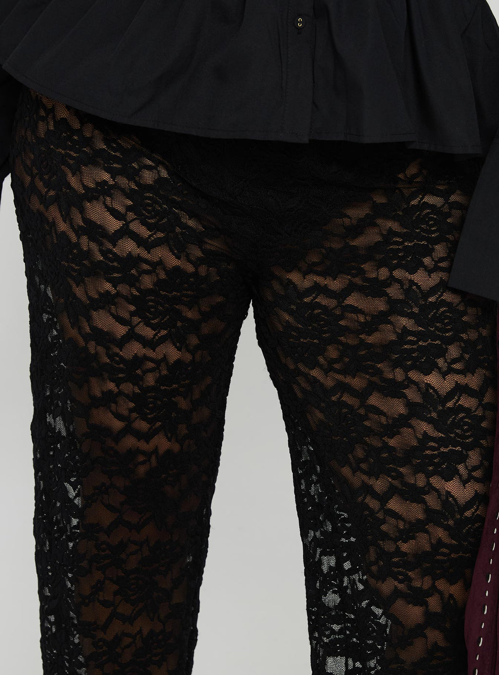 Peru Lace Pants Black Curve