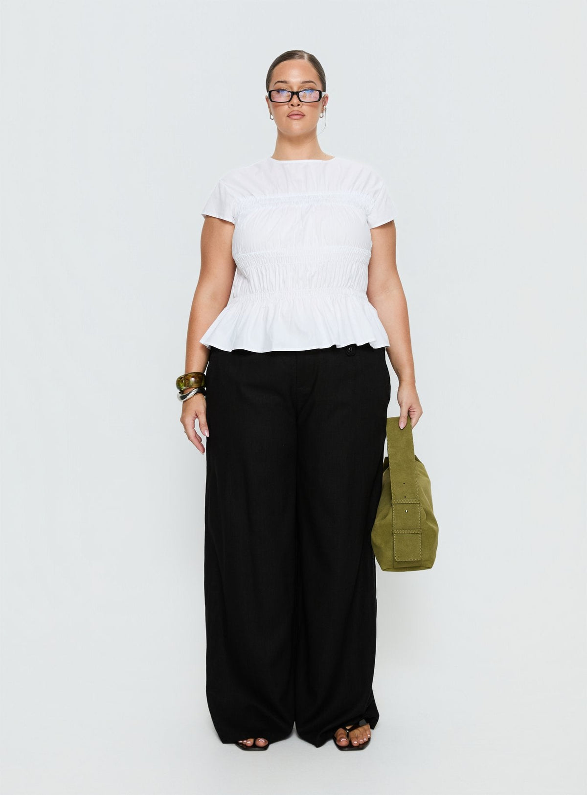 Pedra Wide Leg Pant Black Curve