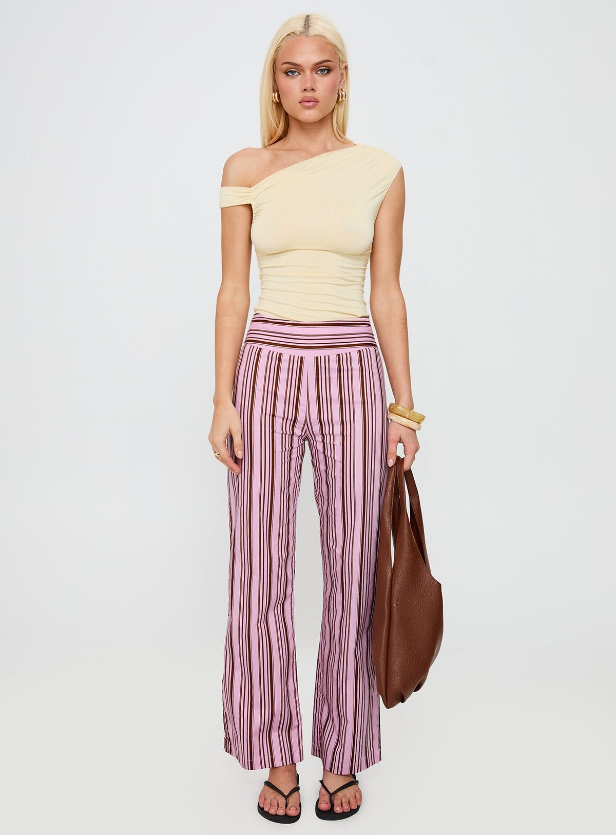Leocadie Pants Pink Stripe