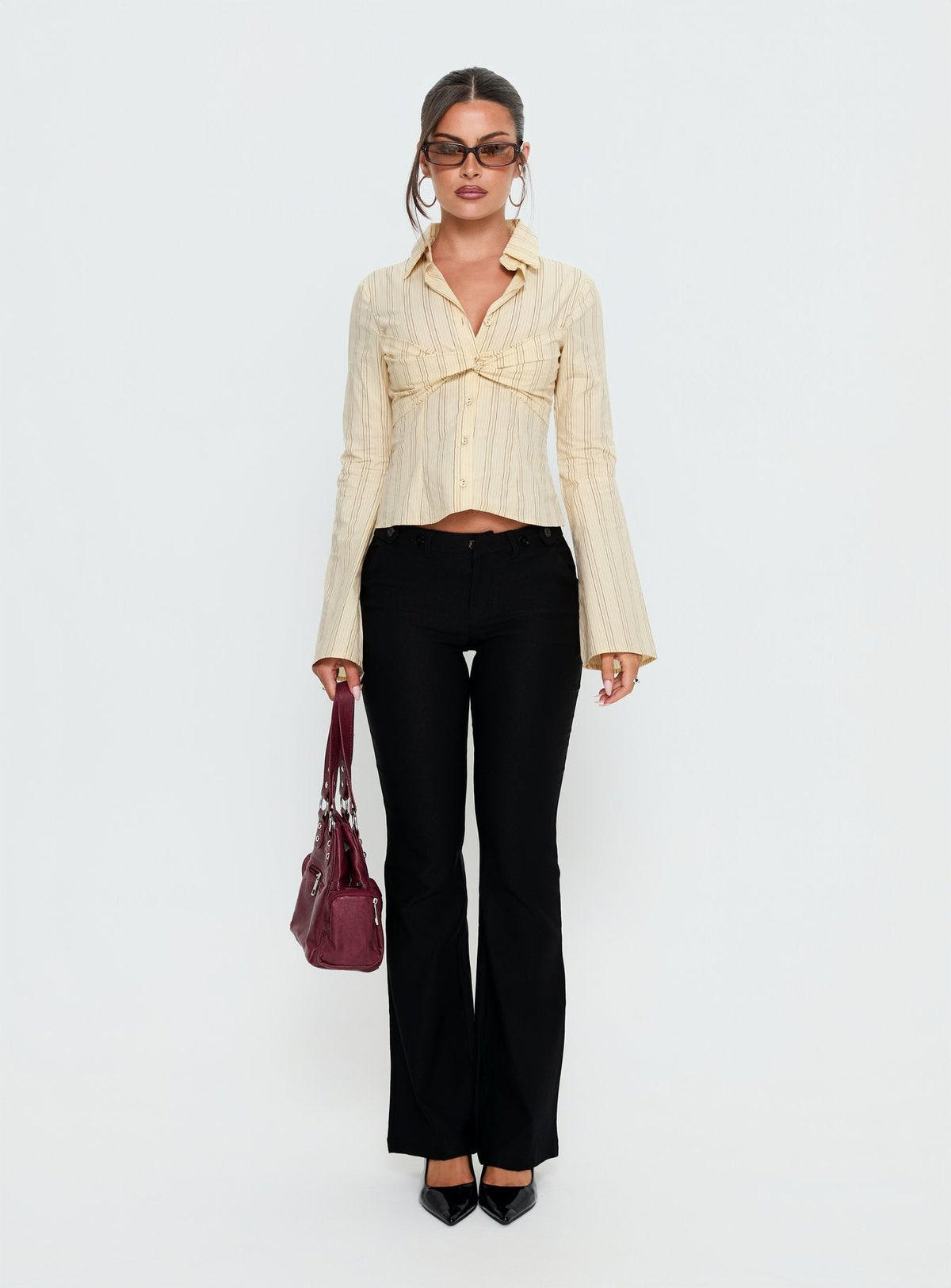 Dariana Flare Pants Black