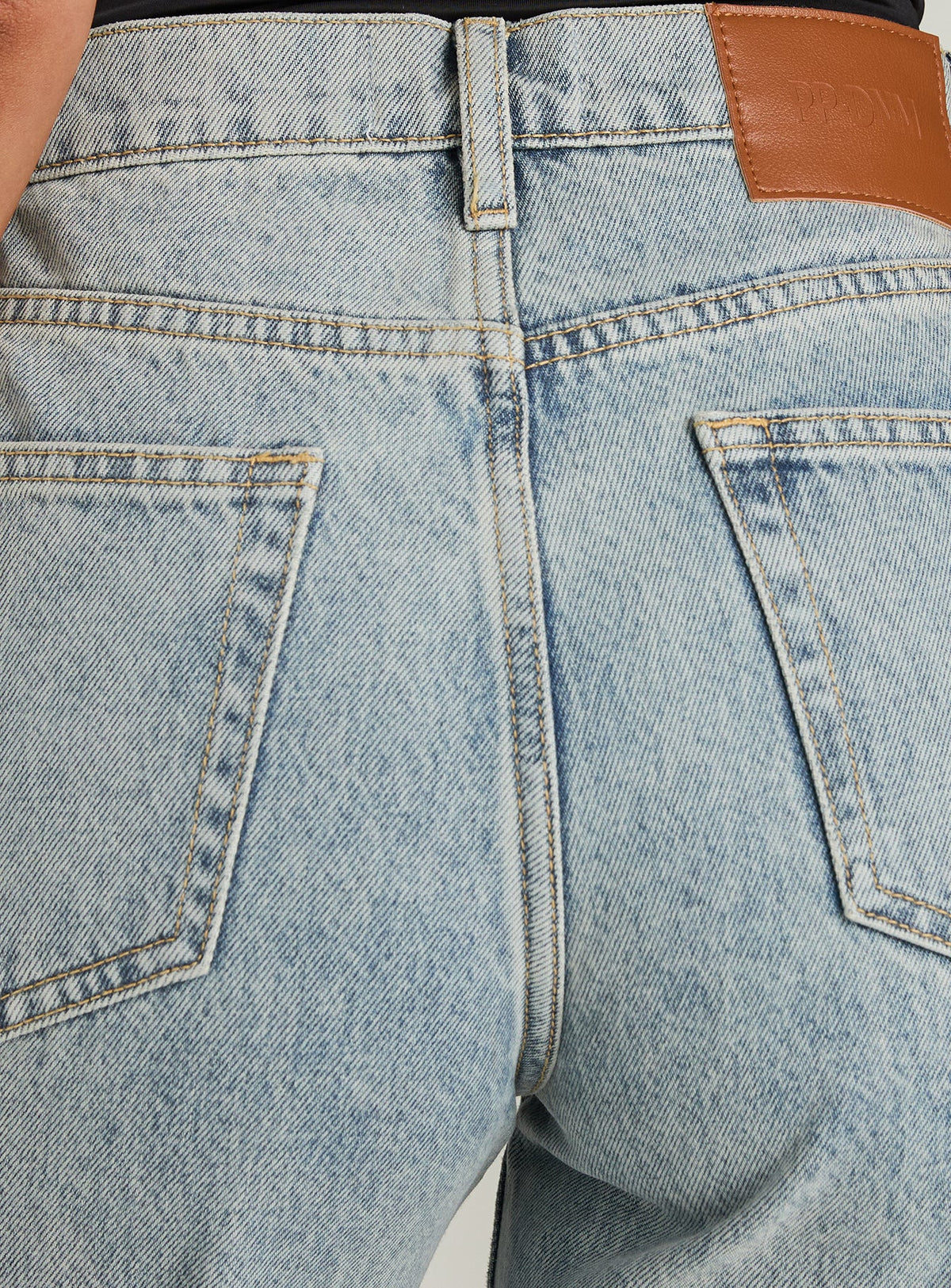 Fawcett High Rise Straight Leg Jeans Light Blue Wash Petite
