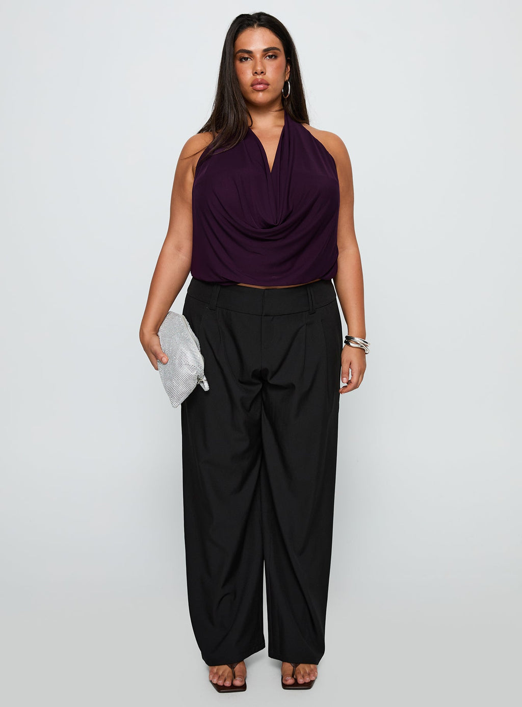 Two Lovers Low Rise Pants Black Curve
